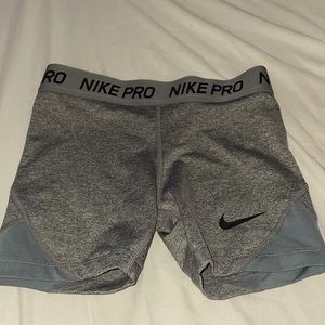 Nike Pro gray running shorts